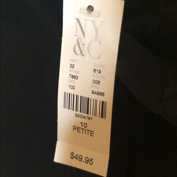 NWT New York & Company Petite Black Dress Pants 10 - Picture 9 of 9